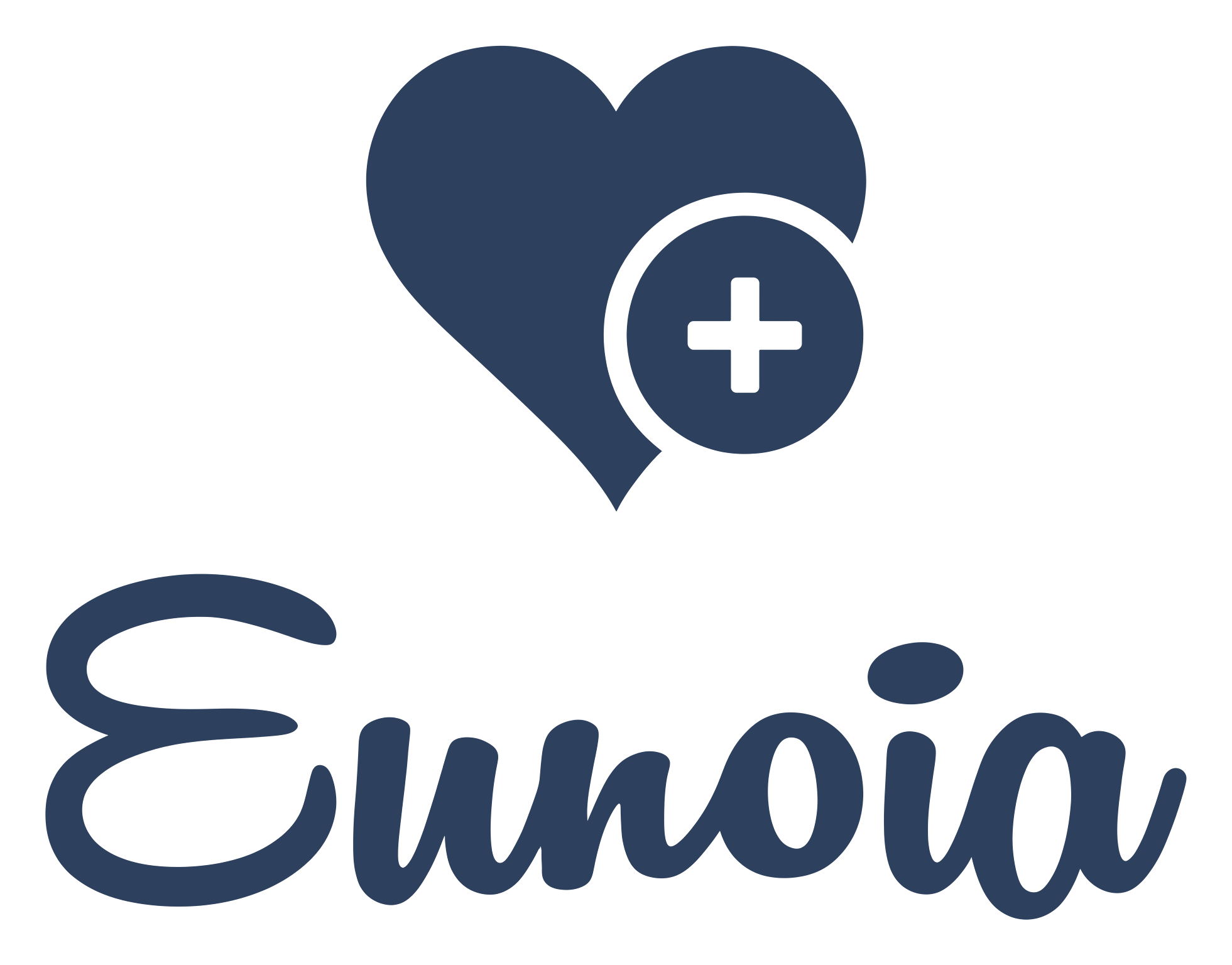 Stacked logo, white background